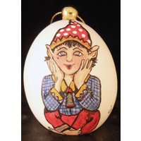 Handbemalter Weihnachtsschmuck Elfe von EggshellART