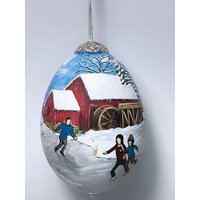 Handbemalter Weihnachtsschmuck Schlittschuhlaufen Handbemalter Weihnachtsschmuck Schlittschuhlaufen von EggshellART