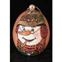 Handbemalter Weihnachtsschmuck Schneemann Handbemalter Weihnachtsschmuck Schneemann von EggshellART