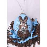 Osterei, Handbemaltes Häschen Osterei, Handbemaltes Häschen von EggshellART