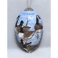 Sechs Gänse-Liegend, Handgemalte Verzierung Sechs Gänse-Liegend, Handgemalte Verzierung von EggshellART