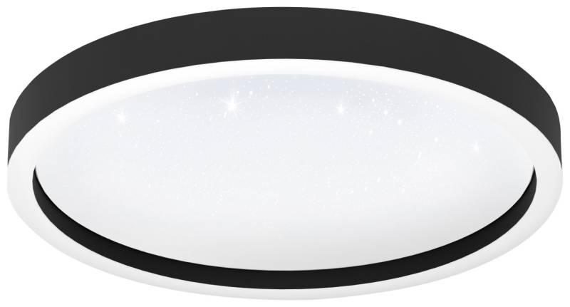 Eglo Connect LED Deckenleuchte Montemorelos-Z schwarz Ø 42 cm mit Kristalleffekt von Eglo Connect