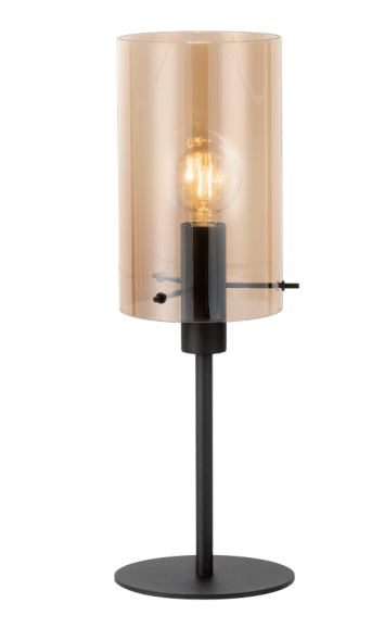Eglo Leuchten Tischleuchte POLVERARA in E27 schwarz/amber Eglo Leuchten Tischleuchte POLVERARA in E27 schwarz/amber von Eglo Leuchten