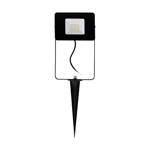 EGLO LED Außen-Strahler Faedo 4, 1 flammige Außenleuchte inkl. Erdspieß, Material: Alu, Farbe: Schwarz, Glas: klar, IP65 von EGLO