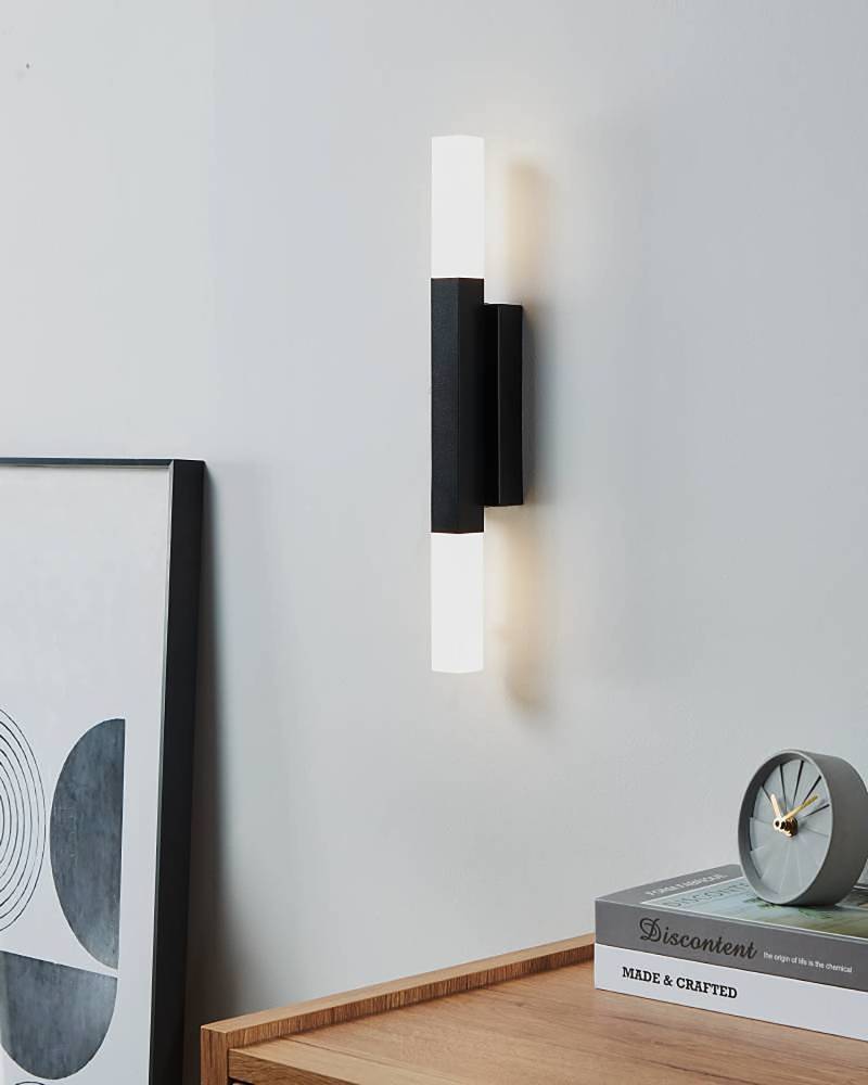 home24 Wandleuchte Alcudia 42 x 3 x 6cm Schwarz/Schwarz Kunststoffart: Polycarbonat Material: Metall, Kunststoff Metallart: Aluminium, Stahl von home24