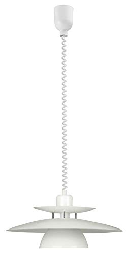 EGLO Pendelleuchte Brenda, 1 flammige Hängelampe, Hängeleuchte aus Metall und Kunststoff, Esstischlampe in Weiß, Wohnzimmerlampe hängend mit E27 Fassung, Ø 43 cm EGLO Pendelleuchte Brenda, 1 flammige Hängelampe, Hängeleuchte aus Metall und Kunststoff, Esstischlampe in Weiß, Wohnzimmerlampe hängend mit E27 Fassung, Ø 43 cm von EGLO