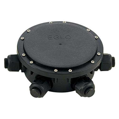 EGLO Outdoor Zubehör Connector Box, Kabel-Verteilerdose, 6 Leitungen, Material: Kunststoff, Farbe: Schwarz, IP68 von EGLO