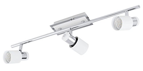 EGLO LED Deckenlampe Davida, 3 flammige Deckenleuchte, Deckenspot aus Metall in Chrom, Weiß, Wohnzimmerlampe, Spots inkl. GU10 Leuchtmittel, warmweiß EGLO LED Deckenlampe Davida, 3 flammige Deckenleuchte, Deckenspot aus Metall in Chrom, Weiß, Wohnzimmerlampe, Spots inkl. GU10 Leuchtmittel, warmweiß von EGLO