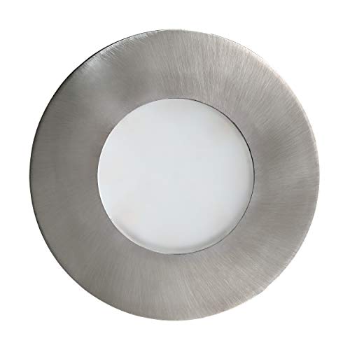 EGLO LED Einbauleuchte Margo, Einbaulampe aus Aluguss, Edelstahl und Glas, Farbe: Silber, weiß, Ø: 8,4 cm, IP65 von EGLO