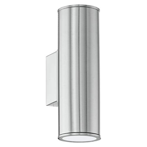 EGLO LED Außen-Wandlampe Riga, 2 flammige Außenleuchte, Wandleuchte aus verzinktem Stahl in Silber, IP44 EGLO LED Außen-Wandlampe Riga, 2 flammige Außenleuchte, Wandleuchte aus verzinktem Stahl in Silber, IP44 von EGLO