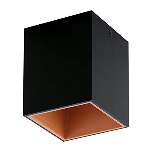 EGLO LED Deckenleuchte Polasso, 1 flammige Deckenlampe, Material: Aluminium, Kunststoff, Farbe: Schwarz, kupfer, L: 10x10 cm EGLO LED Deckenleuchte Polasso, 1 flammige Deckenlampe, Material: Aluminium, Kunststoff, Farbe: Schwarz, kupfer, L: 10x10 cm von EGLO