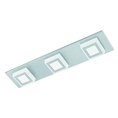 EGLO LED Deckenleuchte Masiano, 3 flammige Deckenlampe, Wohnzimmerlampe aus Aluminium und Kunststoff, Flurlampe, warmweiß EGLO LED Deckenleuchte Masiano, 3 flammige Deckenlampe, Wohnzimmerlampe aus Aluminium und Kunststoff, Flurlampe, warmweiß von EGLO