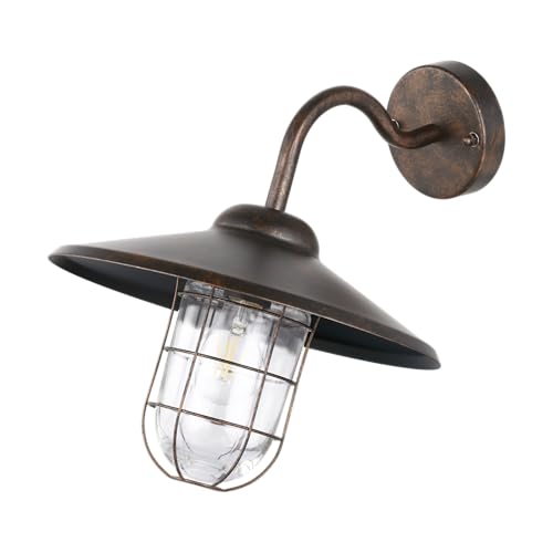 EGLO Außen-Wandlampe Melgoa, 1 flammige Außenleuchte, Wandleuchte aus verzinktem Stahl in Rostoptik und Glas, E27 Fassung, IP44 EGLO Außen-Wandlampe Melgoa, 1 flammige Außenleuchte, Wandleuchte aus verzinktem Stahl in Rostoptik und Glas, E27 Fassung, IP44 von EGLO