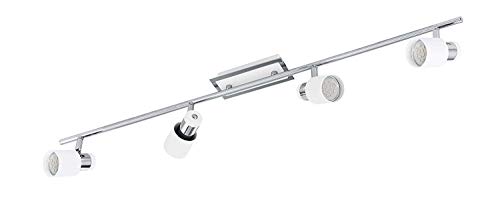 EGLO LED Deckenlampe Davida, 4 flammige Deckenleuchte, Deckenspot aus Metall in Chrom, Weiß, Wohnzimmerlampe, Spots inkl. GU10 Leuchtmittel, warmweiß EGLO LED Deckenlampe Davida, 4 flammige Deckenleuchte, Deckenspot aus Metall in Chrom, Weiß, Wohnzimmerlampe, Spots inkl. GU10 Leuchtmittel, warmweiß von EGLO