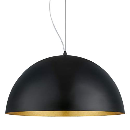 EGLO Pendelleuchte Gaetano 1, Esstisch Hängelampe, Esszimmerlampe aus Metall in Schwarz und Gold, E27 Fassung, Ø 53 cm von EGLO