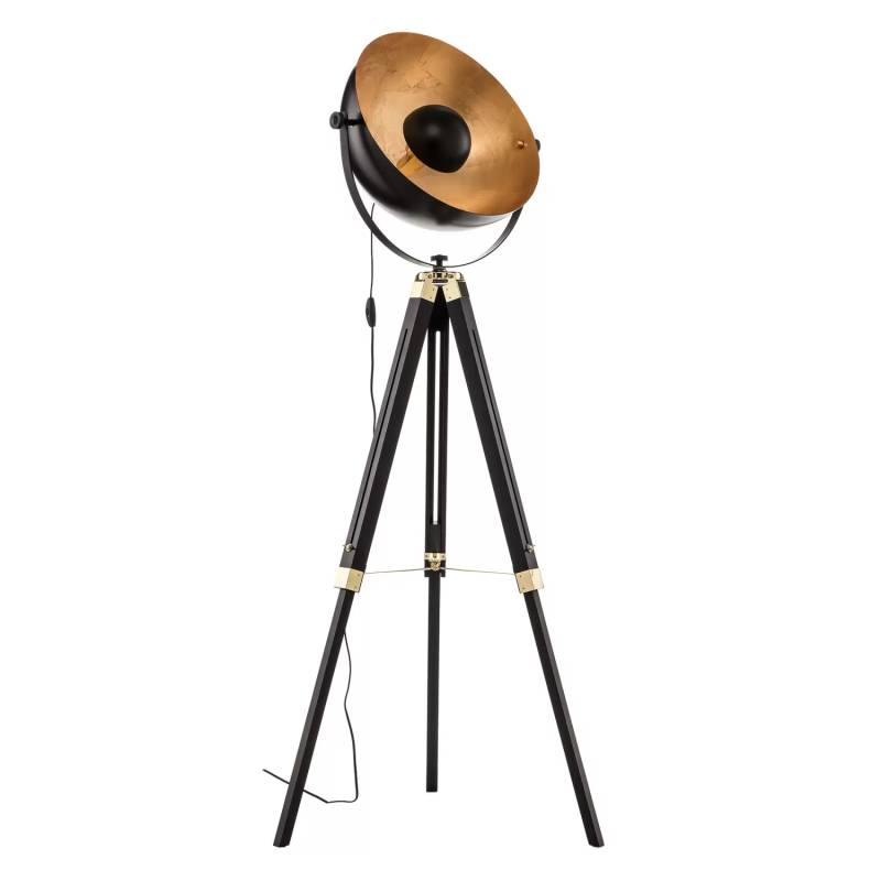 EGLO Stehlampe Covaleda Dreibeingestell schwarz gold Stehleuchte Lampe Leuchte von Eglo