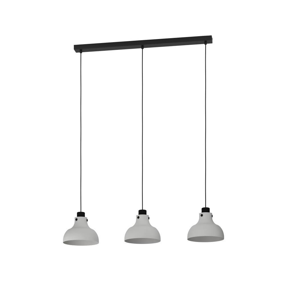 Eglo 43826 Matlock E27 3 Fach Hängeleuchte 900 X 200 Mm Grau Schwarz Lampe B-Ware von Eglo