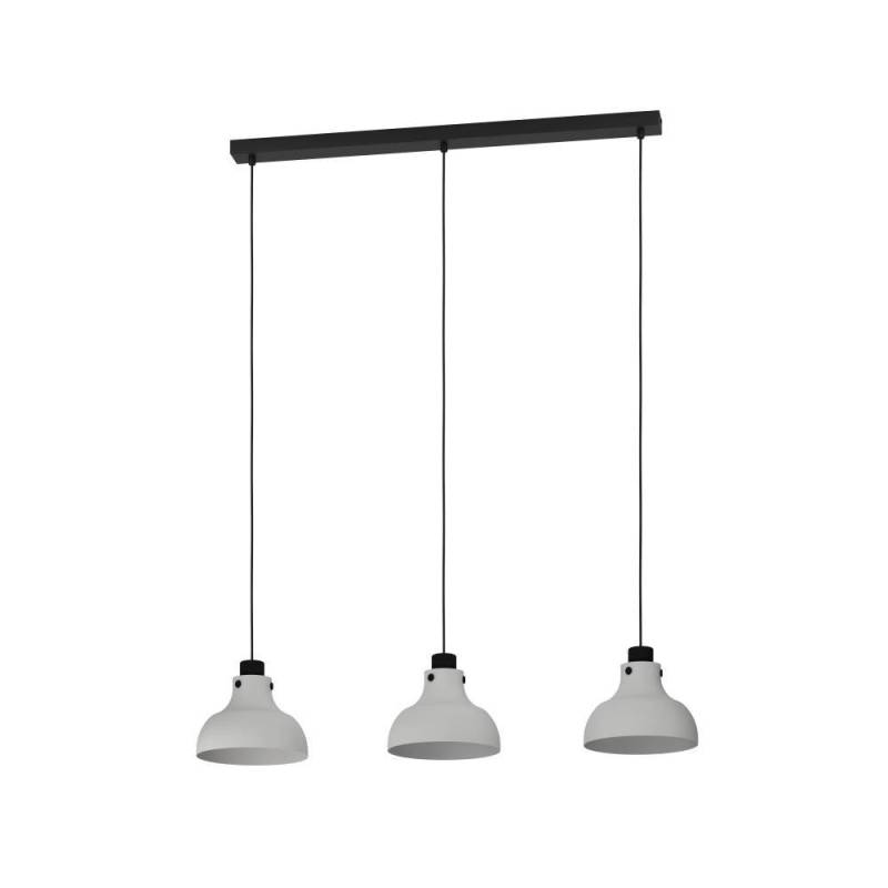 Eglo 43826 Matlock E27 3 Fach Hängeleuchte 900 X 200 Mm Grau Schwarz Lampe B-Ware von Eglo