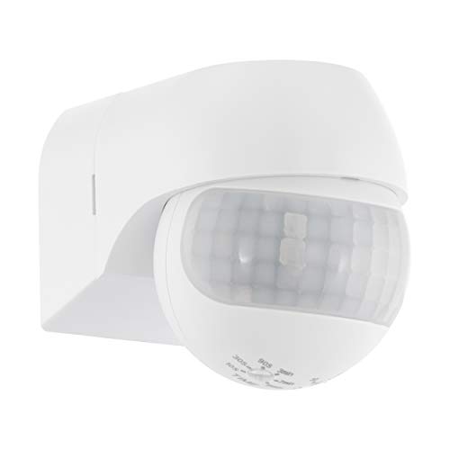 EGLO Bewegungsmelder Detect me 1, Bewegungssensor aus Kunststoff, Sensor schwenkbar, Farbe: Weiß, IP44 von EGLO