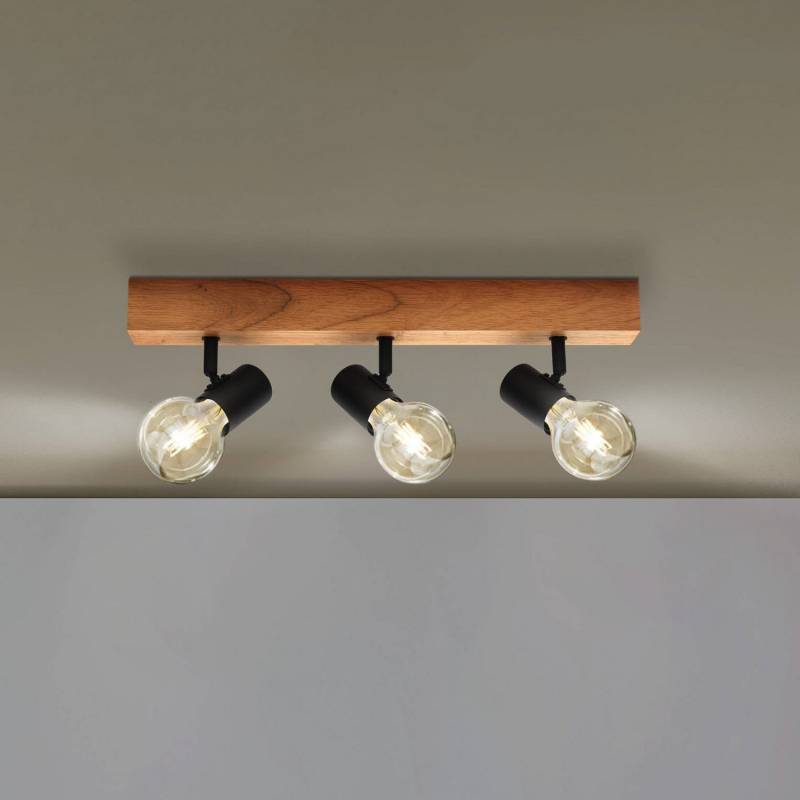 Eglo Deckenlampe Pendelleuchte Townshend 3 Holz 3 Flammig Schwarz Siehe Text B-Ware von Eglo