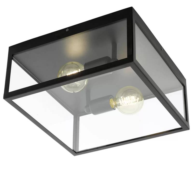 Eglo Eckige Deckenleuchte Charterhouse Deckenlampe Hängeleuchte Lampe Schwarz B-Ware von Eglo