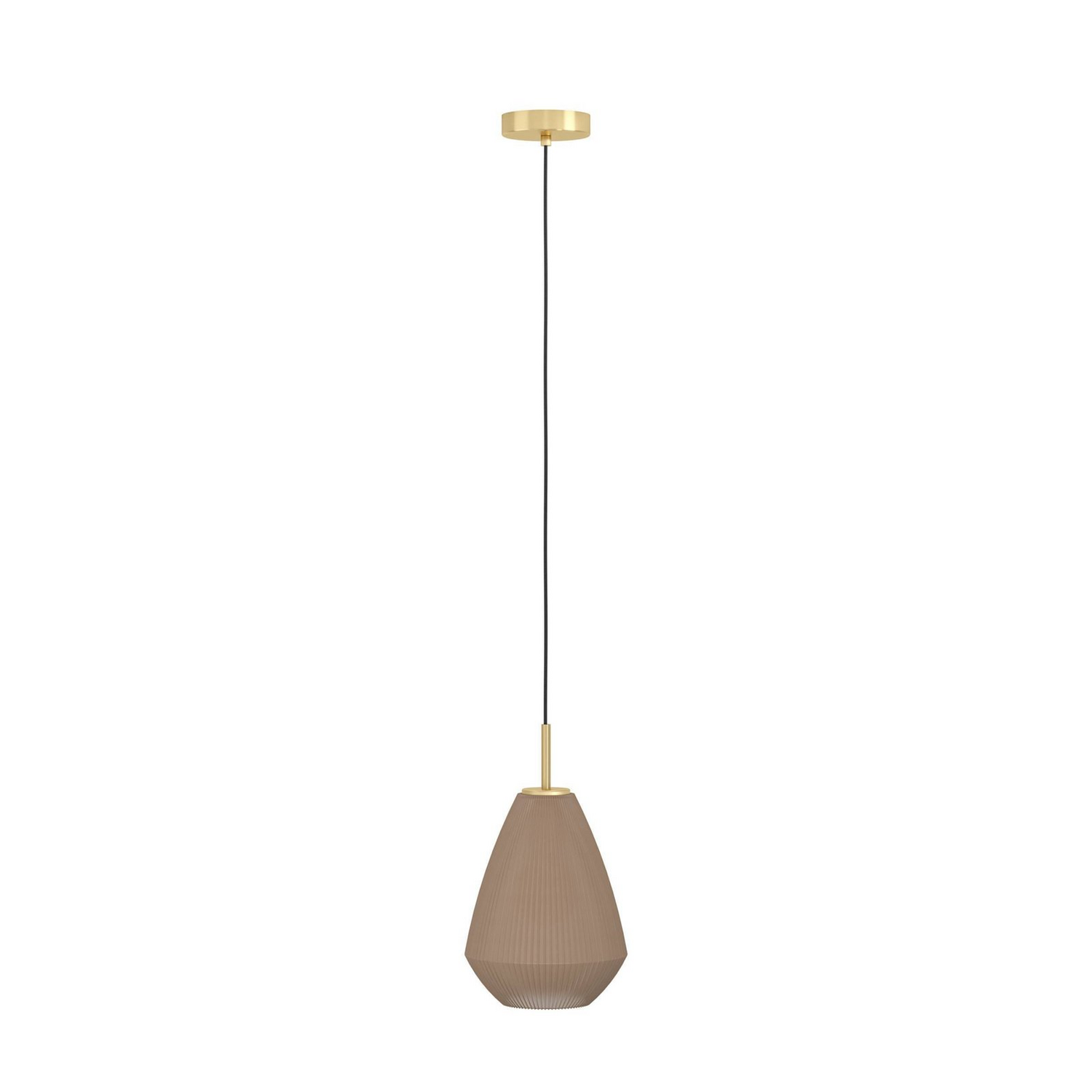 Eglo Hängelampe Pendelleuchte Caprarola Sandfarben Glas Metall 20 Cm E27 B-Ware von Eglo