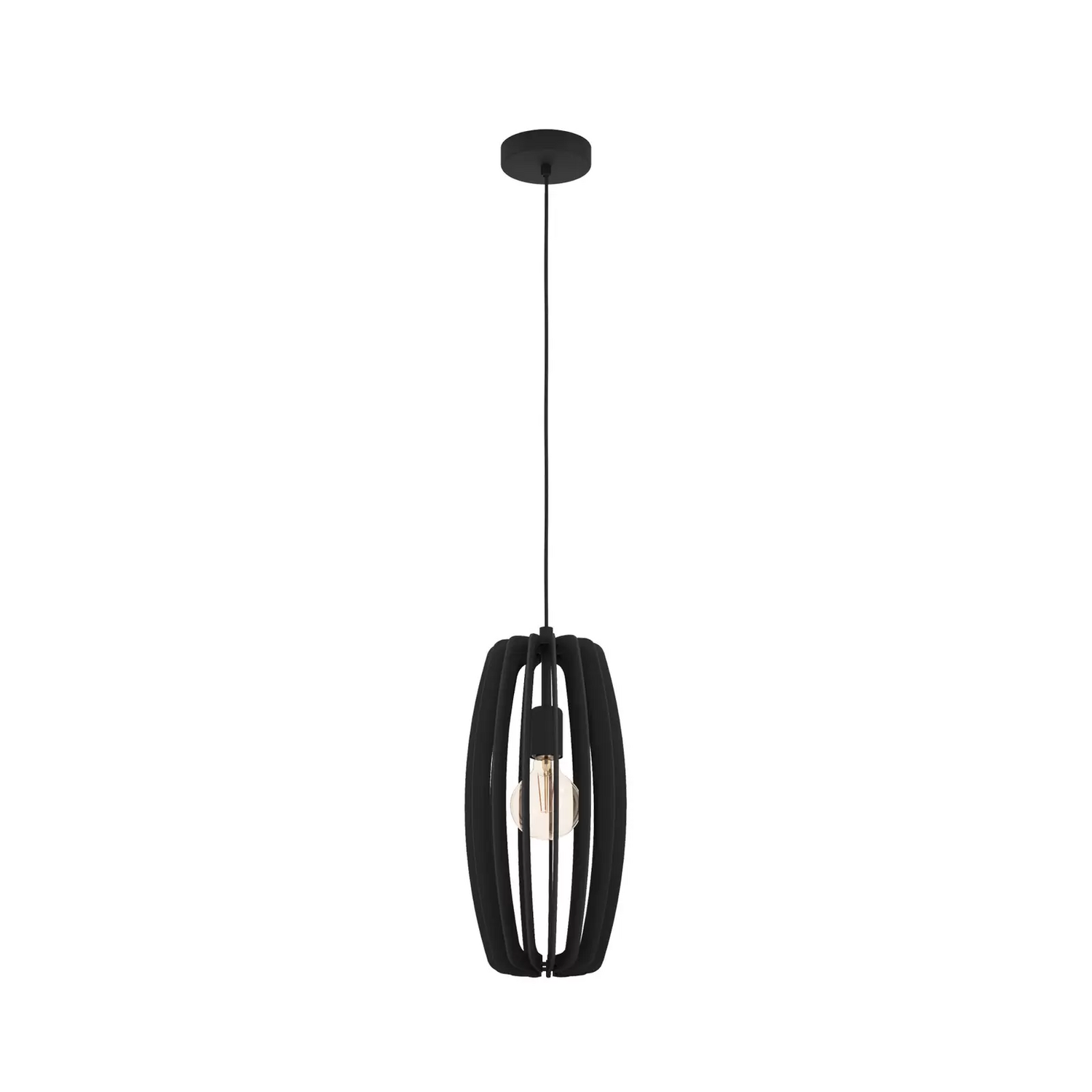 Eglo Hängeleuchte Bajazzara Ein Käfigschirm Schwarz Hängelampe Lampe Leuchte E27 B-Ware von Eglo