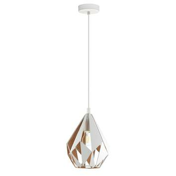 Eglo Hängeleuchte Carlton Hängelampe Deckenlampe Leuchte Lampe Weiß Gold ø205cm B-Ware von Eglo