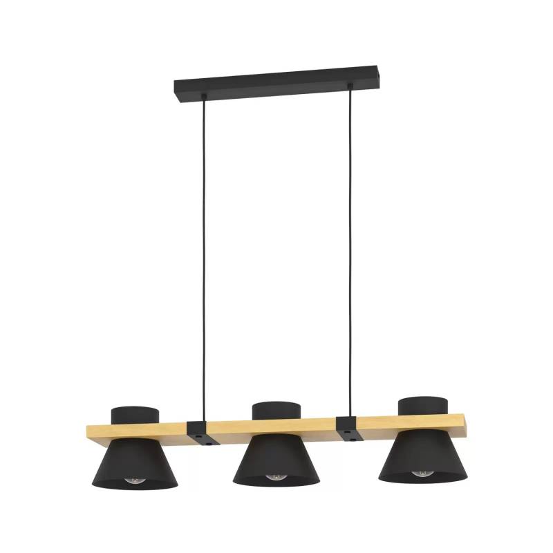 Eglo Hängeleuchte Maccles In Schwarz Mit Holz Hängelampe Lampe Leuchte Spot Led B-Ware von Eglo