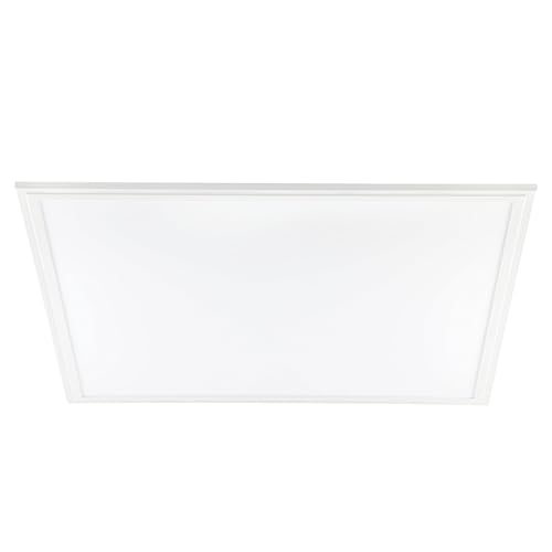 EGLO LED Einbauleuchte Salobrena 1, Deckenlampe, Wohnzimmerlampe, LED Deckenleuchte aus Aluminium, Kunststoff, Bürolampe in Weiß, Einbaulampe, Flurlampe Decke neutralweiß, L x B 59,5 cm von EGLO