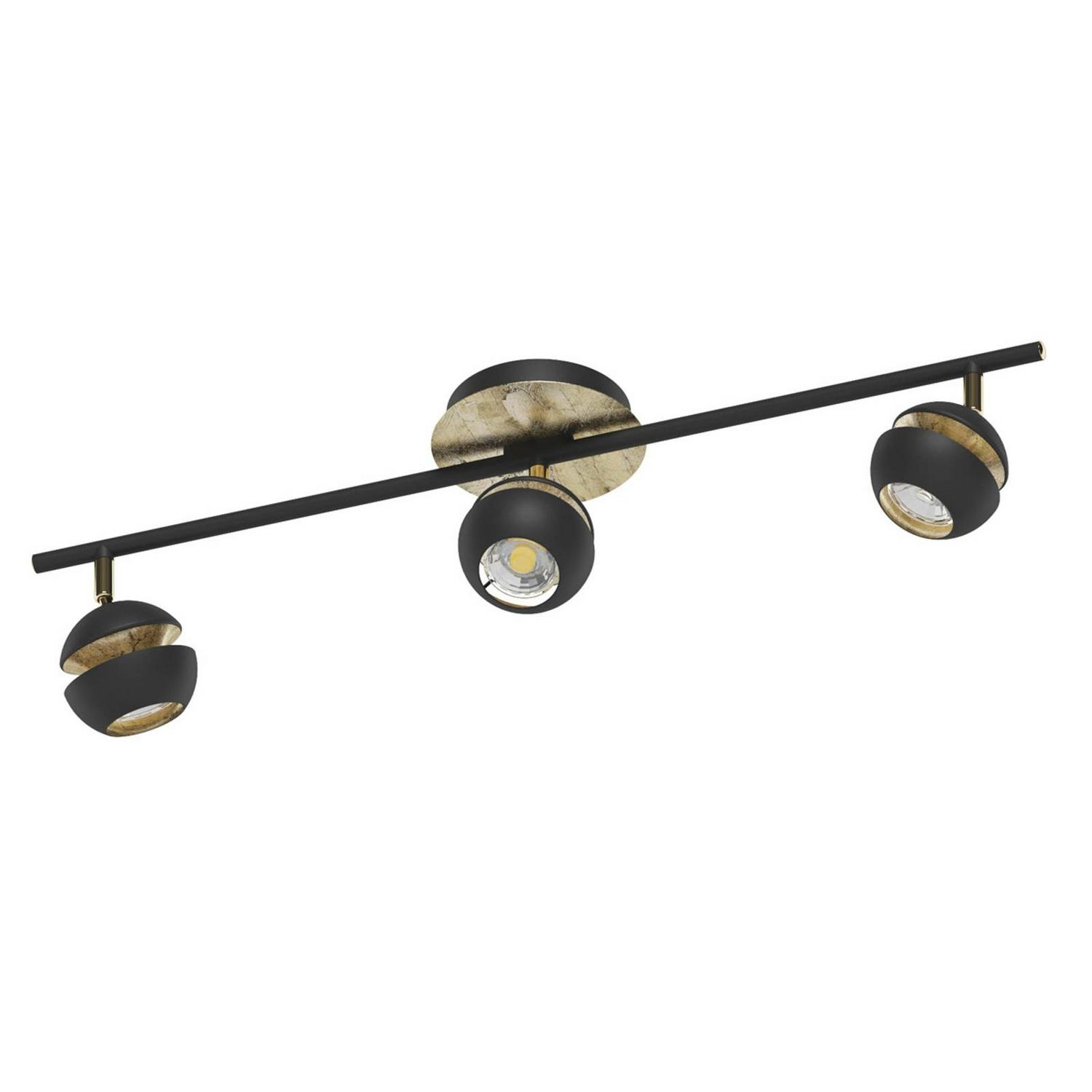 Eglo Led Deckenlampe Nocito Deckenlampe Lampe Licht 3 Flammig Gu10 Schwarz Gold B-Ware von Eglo