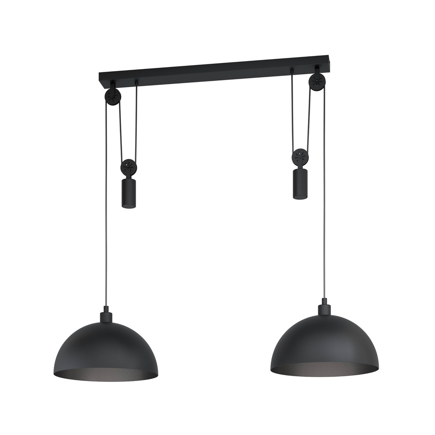Eglo Pendellampe Hängelampe Winkworth Schwarz 2flg Länge 118cm Metall Lampe Spot B-Ware von Eglo