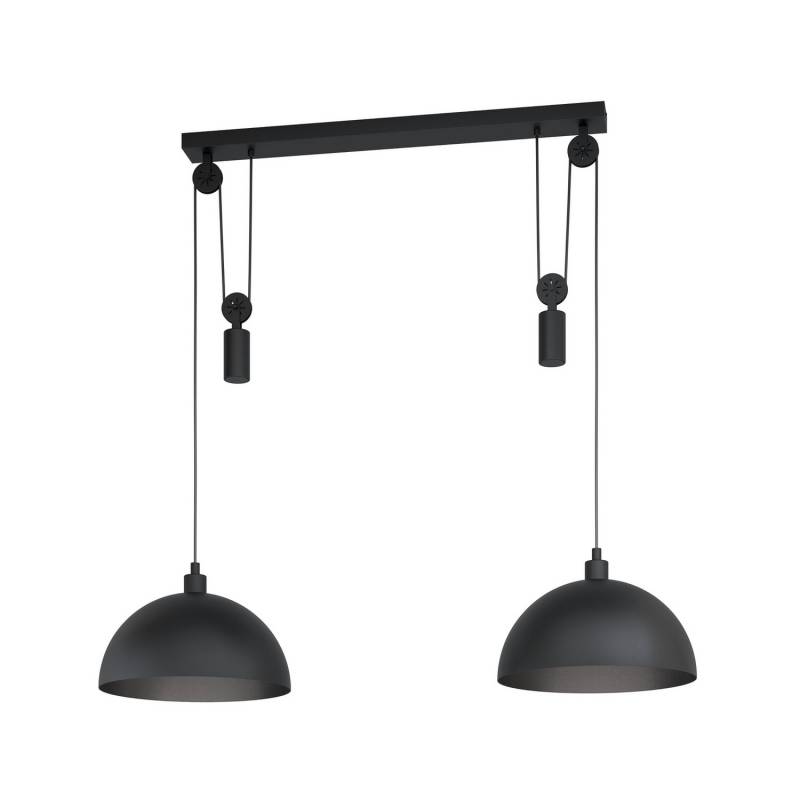 Eglo Pendellampe Hängelampe Winkworth Schwarz 2flg Länge 118cm Metall Lampe Spot B-Ware von Eglo