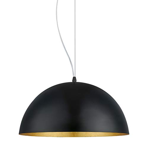 EGLO Pendellampe Gaetano 1, 1 flammige Pendelleuchte, Hängelampe aus Stahl, Farbe: Schwarz, gold, Fassung: E27, Ø: 38 cm EGLO Pendellampe Gaetano 1, 1 flammige Pendelleuchte, Hängelampe aus Stahl, Farbe: Schwarz, gold, Fassung: E27, Ø: 38 cm von EGLO