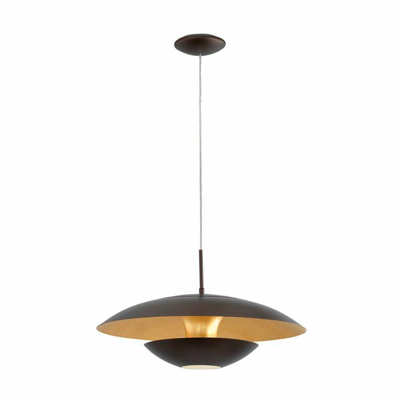 Eglo Pendelleuchte Nuvano 48cm Deckenlampe Hängeleuchte Lampe 1 Flg Braun Gol130 B-Ware von Eglo