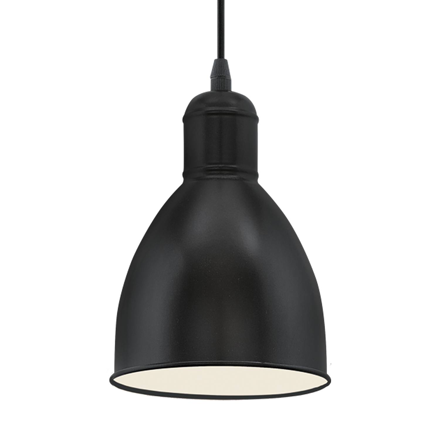 Eglo Pendelleuchte Priddy II Stahl Schwarz Industrial Dimmbar Ø 15,5 cm 1-flammig E27 von Eglo