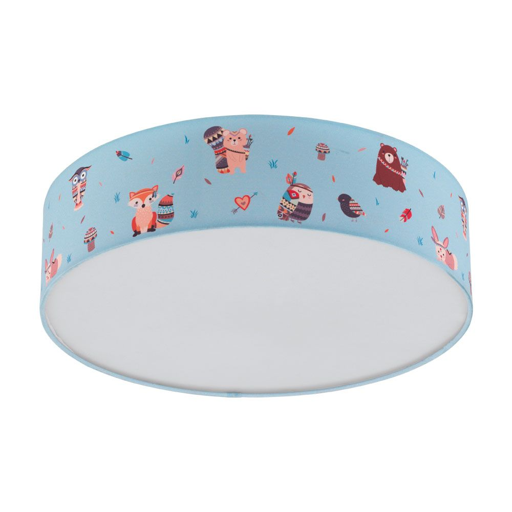 Eglo Ruffo Deckenleuchte Textil Bunt 380mm 2x E27 Motiv Tiere Lampe Lampenschirm B-Ware von Eglo