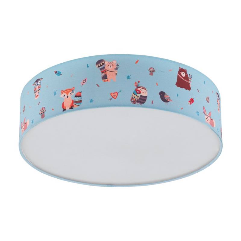 Eglo Ruffo Deckenleuchte Textil Bunt 380mm 2x E27 Motiv Tiere Lampe Lampenschirm B-Ware von Eglo