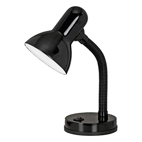 EGLO Tischlampe Basic, Schreibtischlampe Kinder, Leselampe Schwanenhals, flexible Schreibtisch Lampe, schwarze Nachttischlampe mit E27 Fassung EGLO Tischlampe Basic, Schreibtischlampe Kinder, Leselampe Schwanenhals, flexible Schreibtisch Lampe, schwarze Nachttischlampe mit E27 Fassung von EGLO