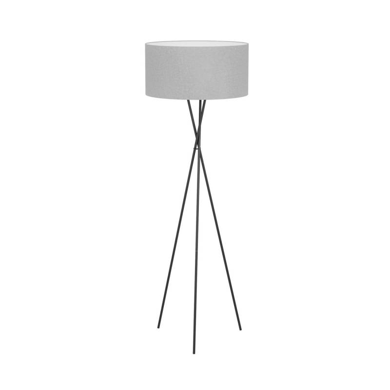 Eglo Stehleuchte Fondachelli mit grauem Leinenschirm Stehlampe Lampe Leuchte von Eglo