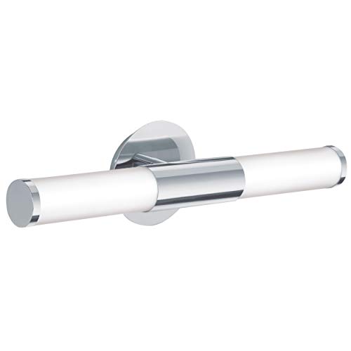 EGLO Wandlampe Palmera, 2 flammige Spiegelleuchte, Wandleuchte aus Metall und opal-mattem Glas, Badezimmer Lampe in Chrom, Weiß, Feuchtraumleuchte, IP44, E14 EGLO Wandlampe Palmera, 2 flammige Spiegelleuchte, Wandleuchte aus Metall und opal-mattem Glas, Badezimmer Lampe in Chrom, Weiß, Feuchtraumleuchte, IP44, E14 von EGLO