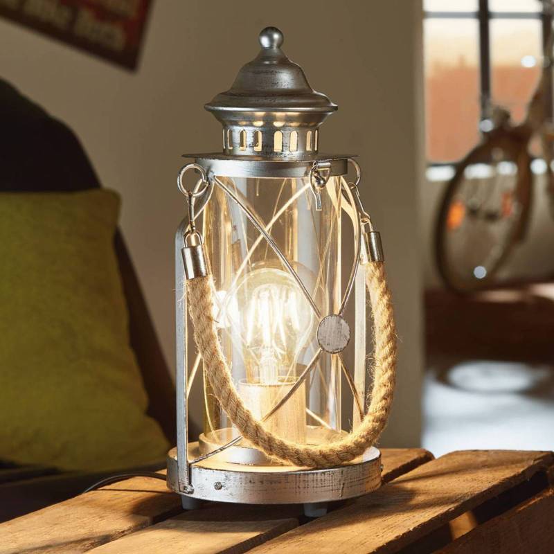 Helle Laternen-Tischleuchte Kirian silber-antik Helle Laternen-Tischleuchte Kirian silber-antik von EGLO