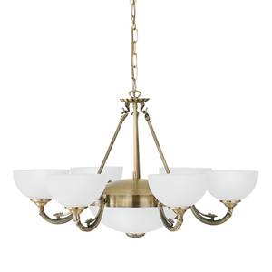 home24 Kronleuchter Savoy Ø 74cm Gold 6 Material: Glas, Metall Metallart: Stahl E27/E14 von home24