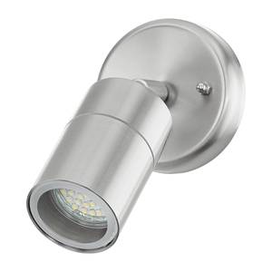 home24 LED-Außenstrahler Spot 3 x 10 x 17cm Silber von home24
