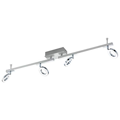 EGLO LED Deckenlampe Cardillo, 4 flammige Deckenleuchte, Deckenstrahler aus Alu, Metall und Kunststoff, Wohnzimmerlampe in Chrom, LED Flurlampe warmweiß EGLO LED Deckenlampe Cardillo, 4 flammige Deckenleuchte, Deckenstrahler aus Alu, Metall und Kunststoff, Wohnzimmerlampe in Chrom, LED Flurlampe warmweiß von EGLO