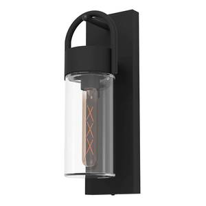 home24 Wandleuchte Carraro 12 x 38 x 13cm Schwarz/Schwarz von home24