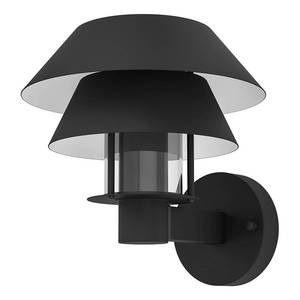 home24 Wandleuchte Chiappera 22 x 23 x 25cm Schwarz/Weiß von home24