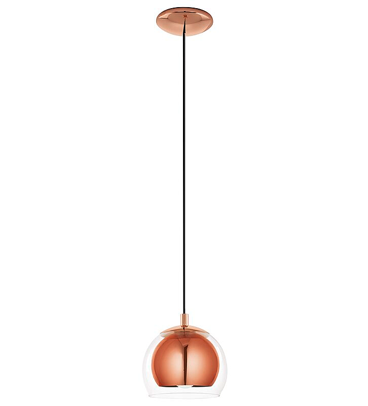 Zipcode Design Kuppel Pendelleuchte Kupfer Saylor Pendelleuchte Deckenlampe Glas B-Ware von Eglo