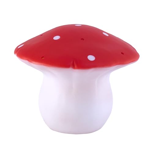 Egmont Toys Pilzlampe „Mushroom“, Rot – Kinder-Lampe handbemalt, 1,5 W LED – Dekoratives & sicheres Nachtlicht für Baby‑ & Kinderzimmer (Mittel Ø26X20) von Egmont Toys