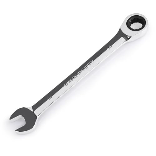 Egofine 14 mm Ratschen-Ringmaulschlüssel, metrisch, Industriequalität, Zahnradschlüssel mit 12-Kant-Design, 72-Zahn-Ratsche, Chrom-Vanadium-Stahl Egofine 14 mm Ratschen-Ringmaulschlüssel, metrisch, Industriequalität, Zahnradschlüssel mit 12-Kant-Design, 72-Zahn-Ratsche, Chrom-Vanadium-Stahl von Egofine
